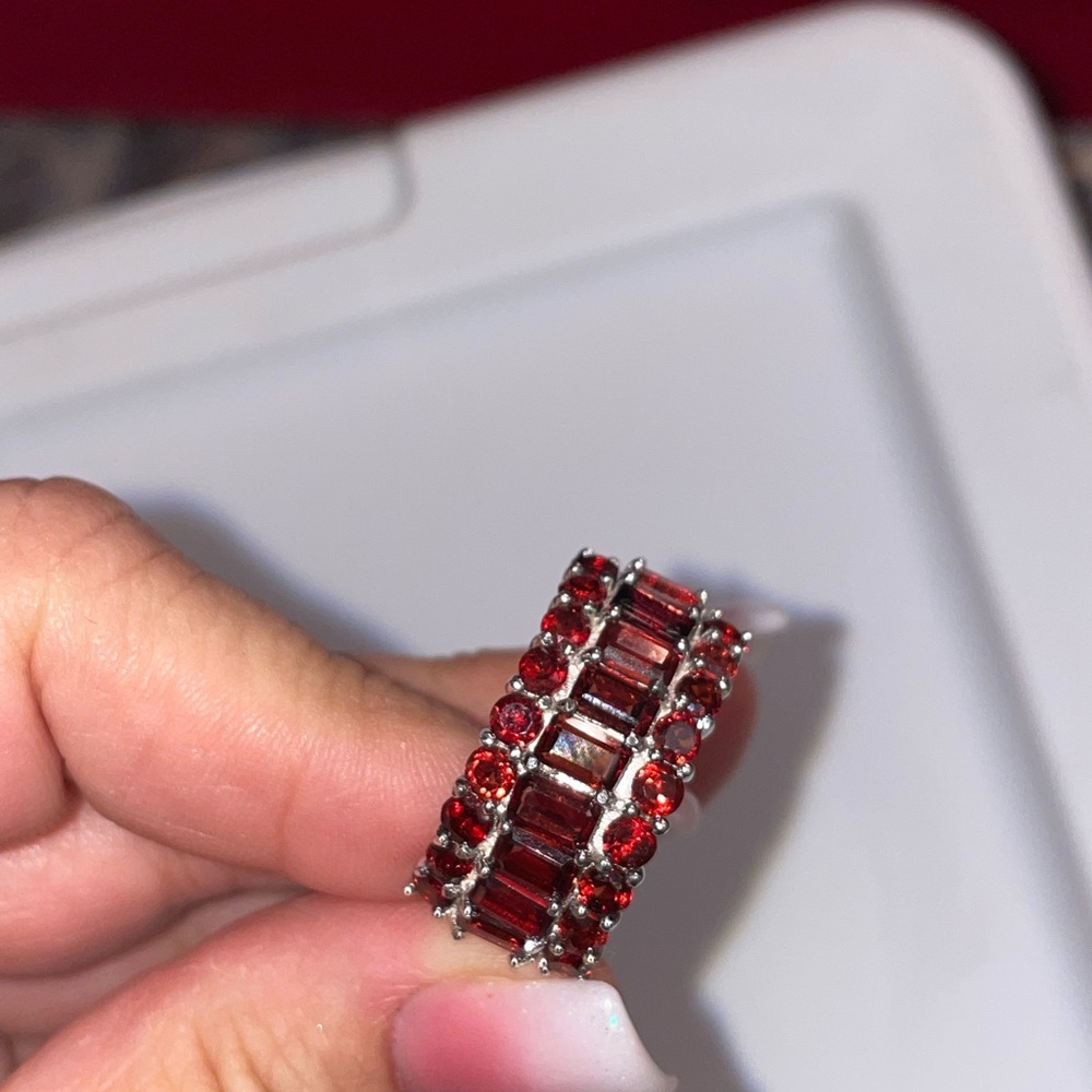Garnet Colored Ring - image 2